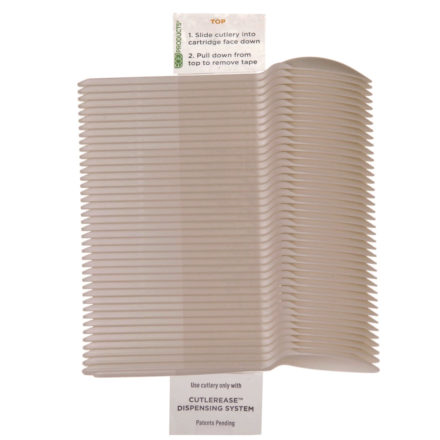 Eco-Products® Cutlery for Cutlerease Dispensing System, Spoon, Plastic, White, 960/Carton