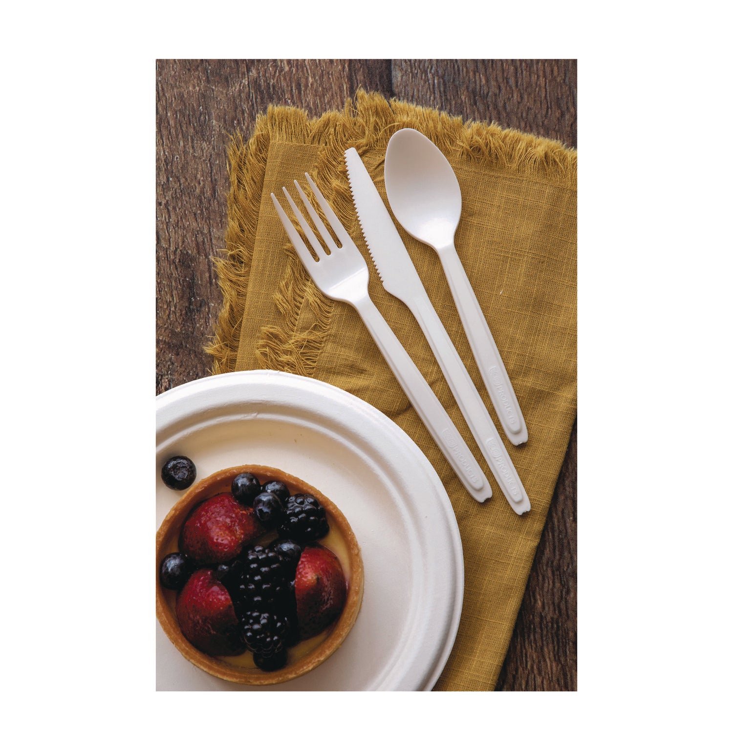 Eco-Products® Cutlery for Cutlerease Dispensing System, Knife, Plastic, White, 960/Carton