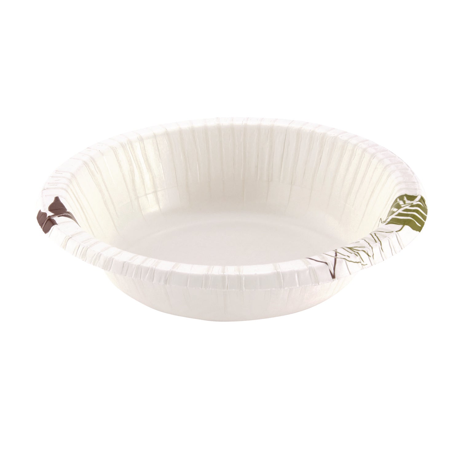 Dixie® Pathways with Soak Proof Shield Heavyweight Paper Bowls, WiseSize, 12 oz, Green/Burgundy, 125/Pack, 4 Packs/Carton