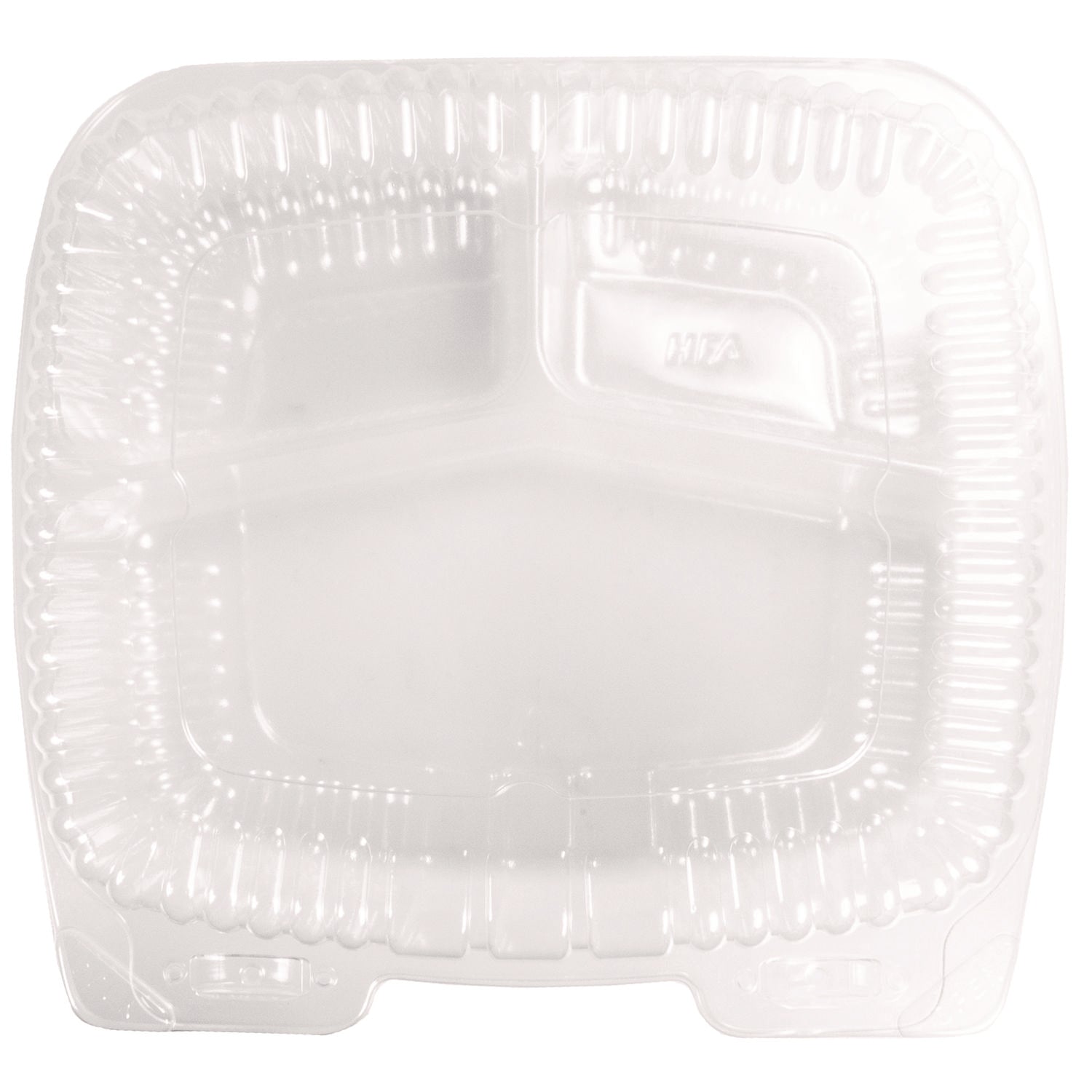Handi-Lock Three-Compartment Food Container, 8 x 3 x 8.87, Clear, Plastic, 250/Carton