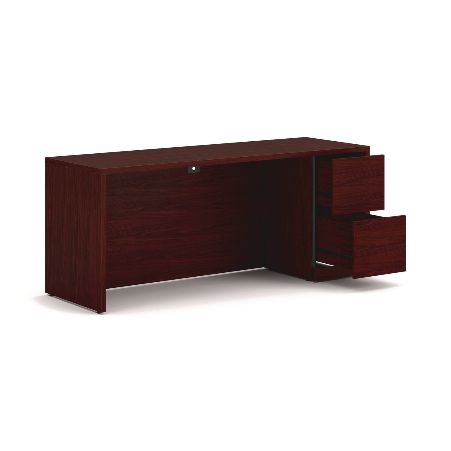 HON® 10500 Series Full-Height Right Pedestal Credenza, 72w X 24d X 29.5h, Mahogany