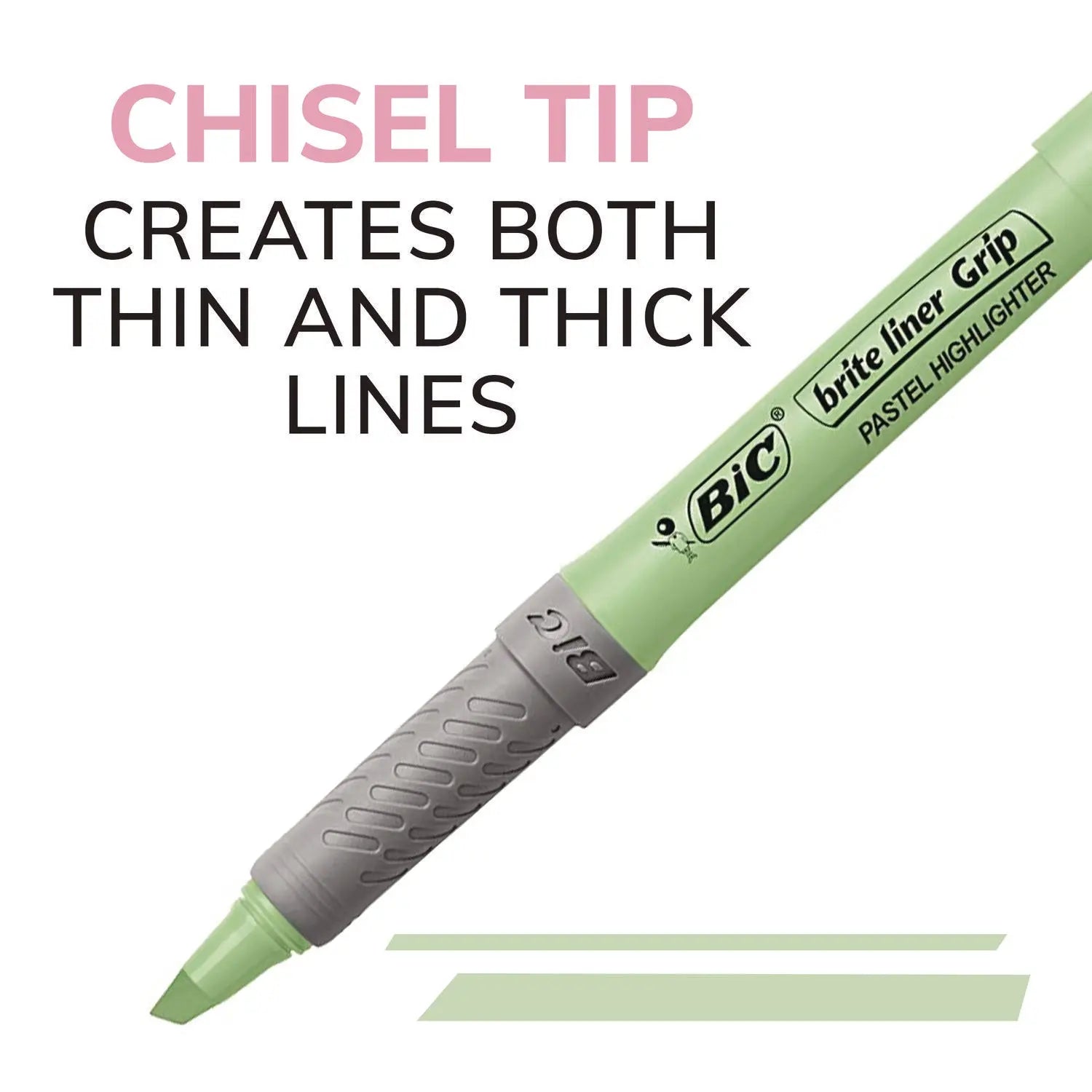 Brite Liner Grip Pocket Highlighter, Assorted Ink Colors, Chisel Tip, Assorted Barrel Colors, 6/Set, 6 Sets/Pack BIC® Flipcost