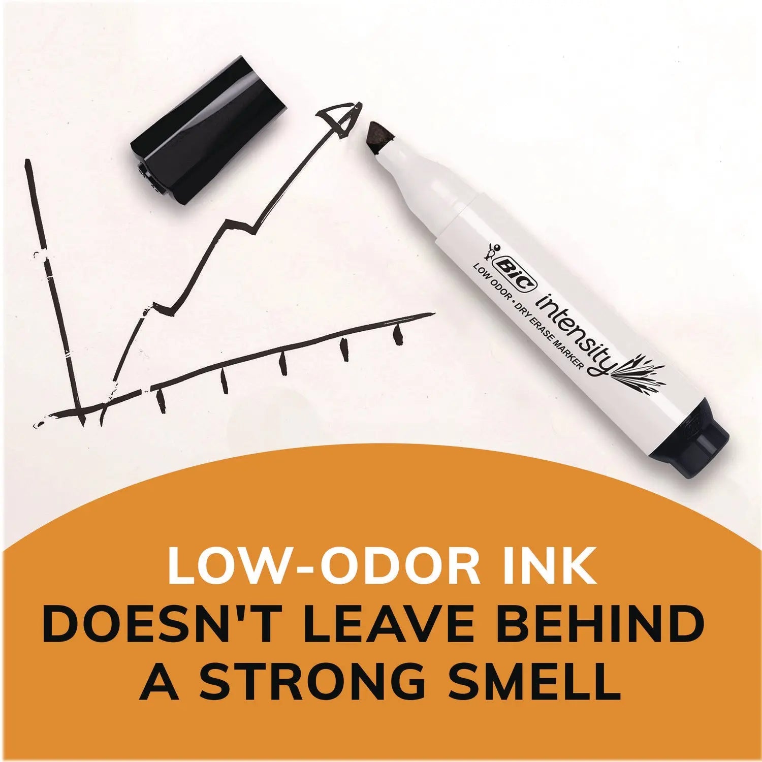 Intensity Low Odor Chisel Tip Dry Erase Marker, Broad Chisel Tip, Assorted Colors, Dozen BIC® Flipcost