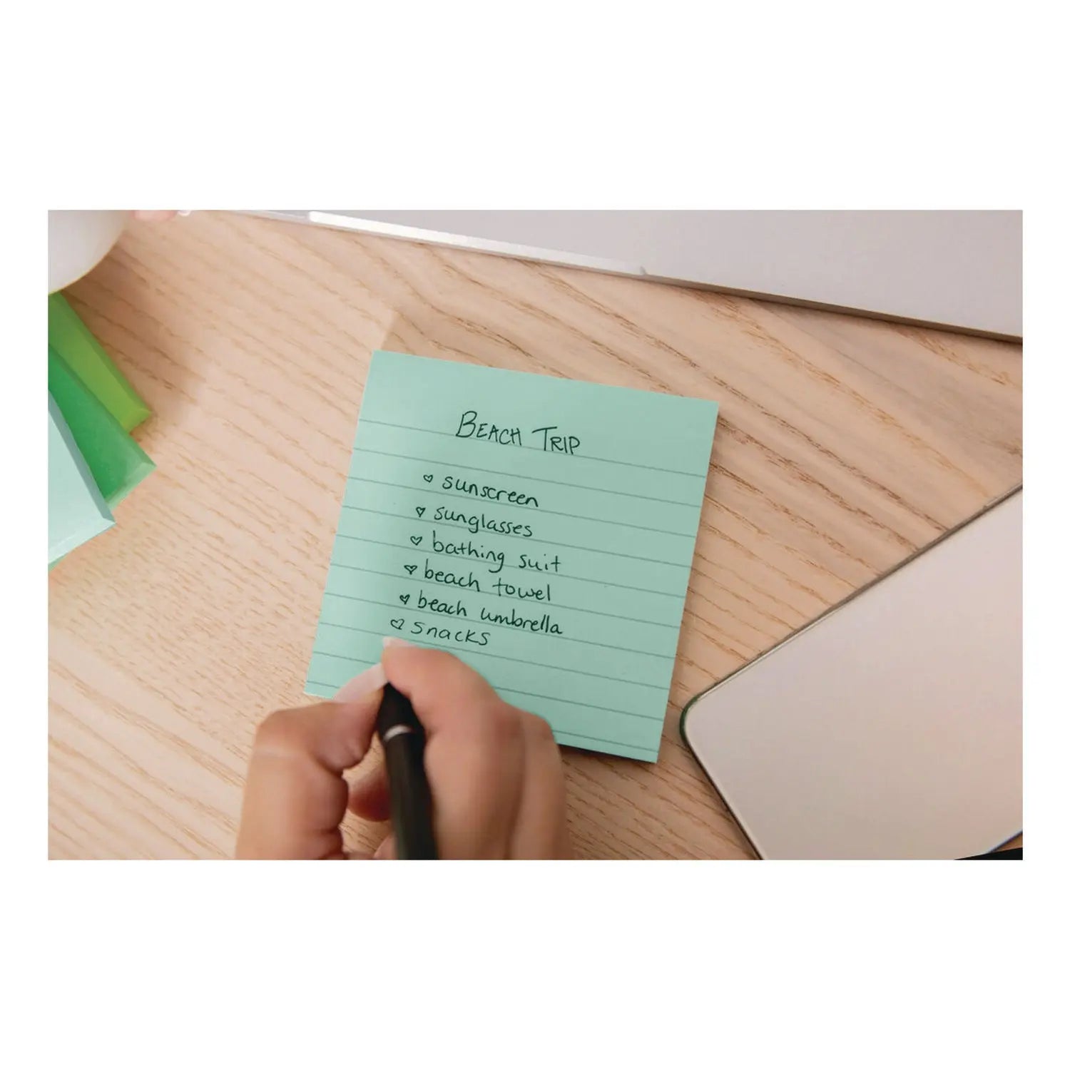 Note Pads in Summer Joy Color Collection Colors, 4" x 4", Note Ruled, 90 Sheets/Pad, 6 Pads/Pack Post-it® Notes Super Sticky Flipcost