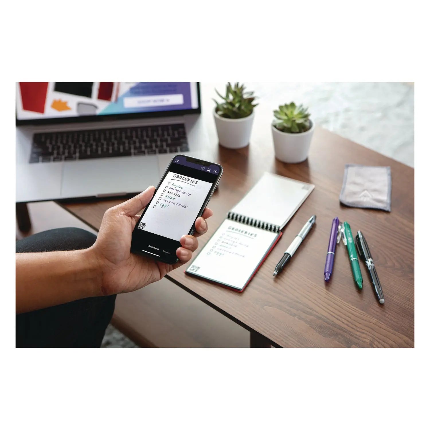 Mini Notepad, Black Cover, Dot Grid Rule, 3 x 5.5, White, 48 Sheets Rocketbook Flipcost