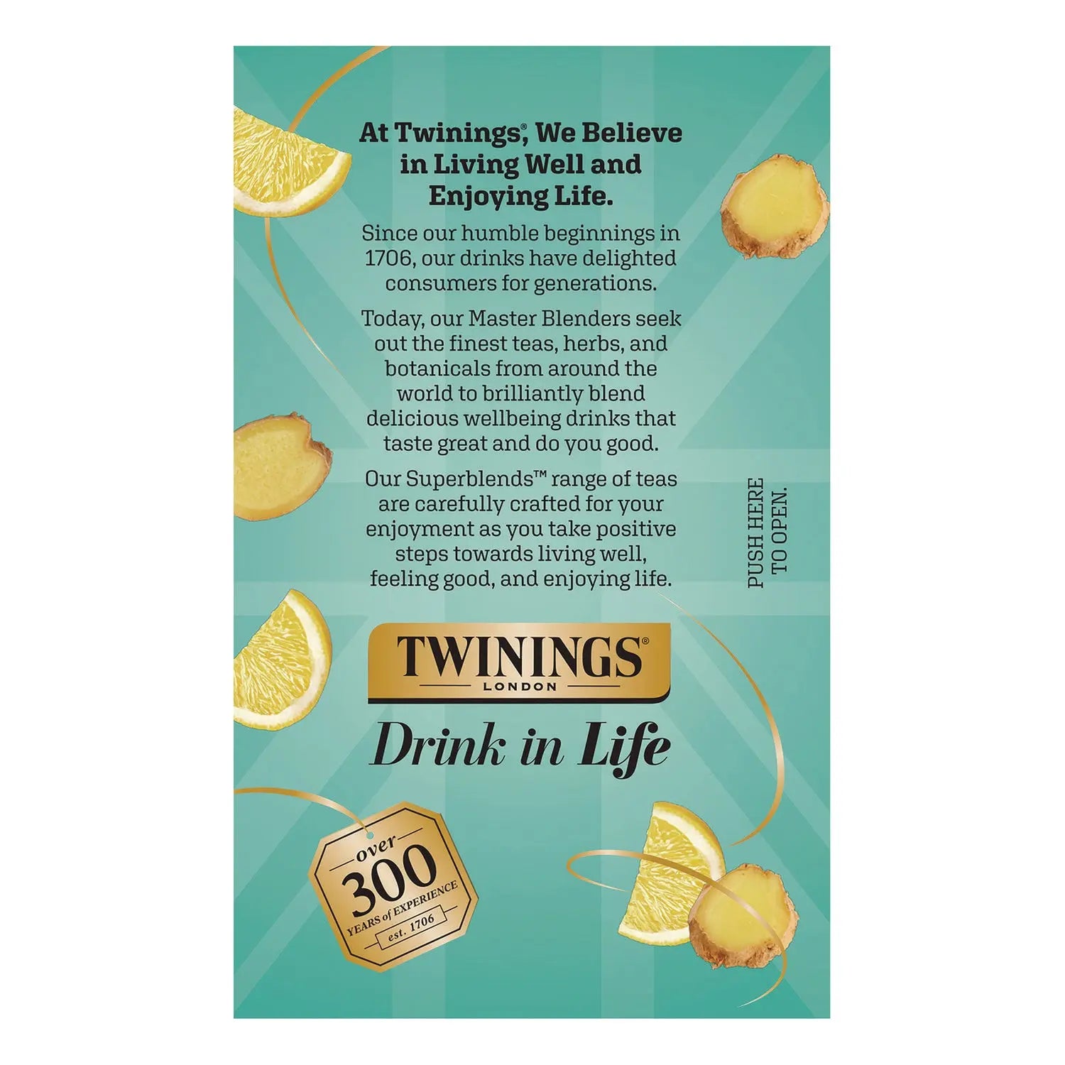 Probiotics Lemon and Ginger Herbal Tea Bags, 0.05 oz, 18/Box TWININGS® Flipcost