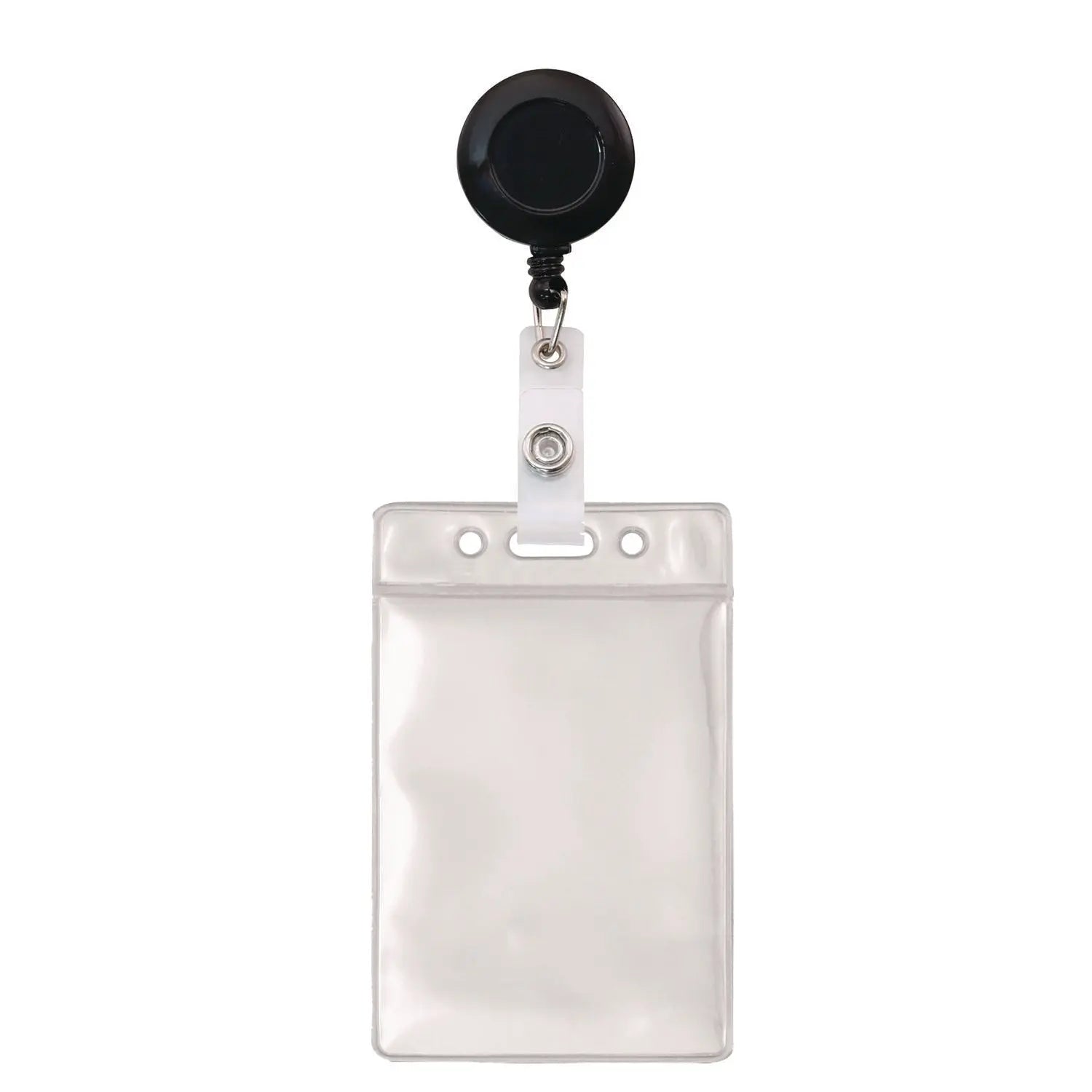 ID Badge Holder, Clear, Vertical Orientation, 2.38 x 3.5 Insert, 50/Pack Advantus Flipcost