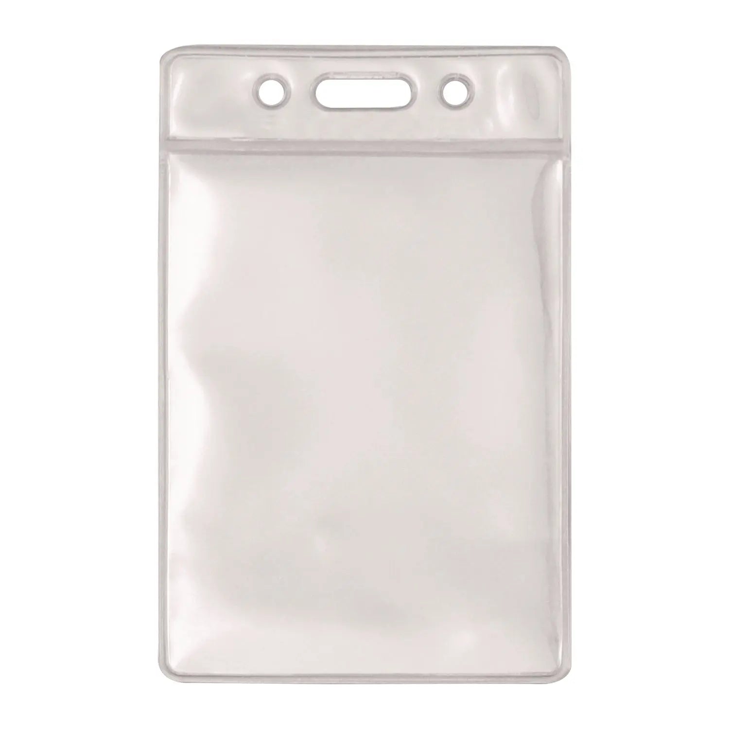 ID Badge Holder, Clear, Vertical Orientation, 2.38 x 3.5 Insert, 50/Pack