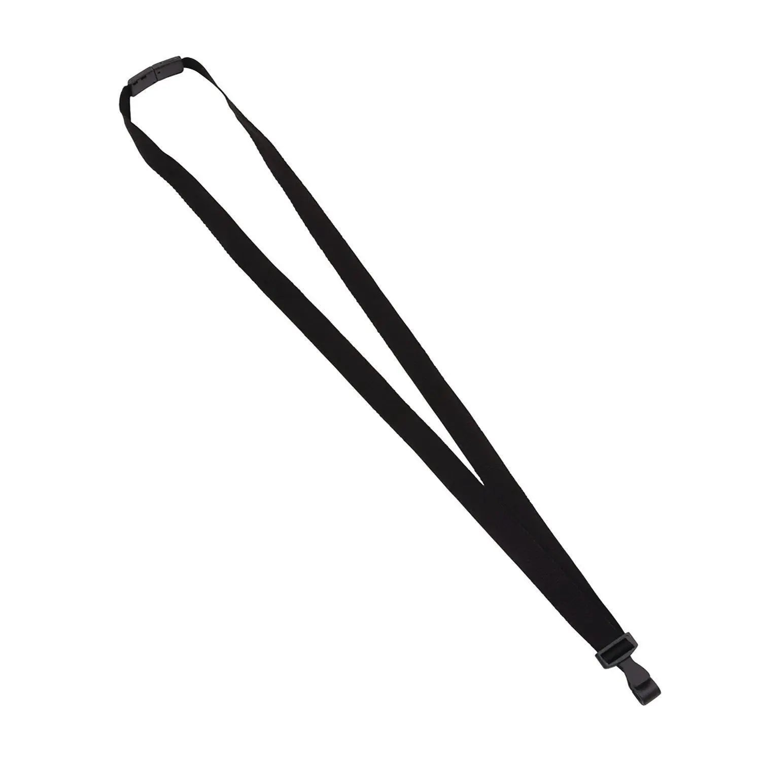 Breakaway Lanyard with Plastic Hook, 36" Long, Black, 12/Pack