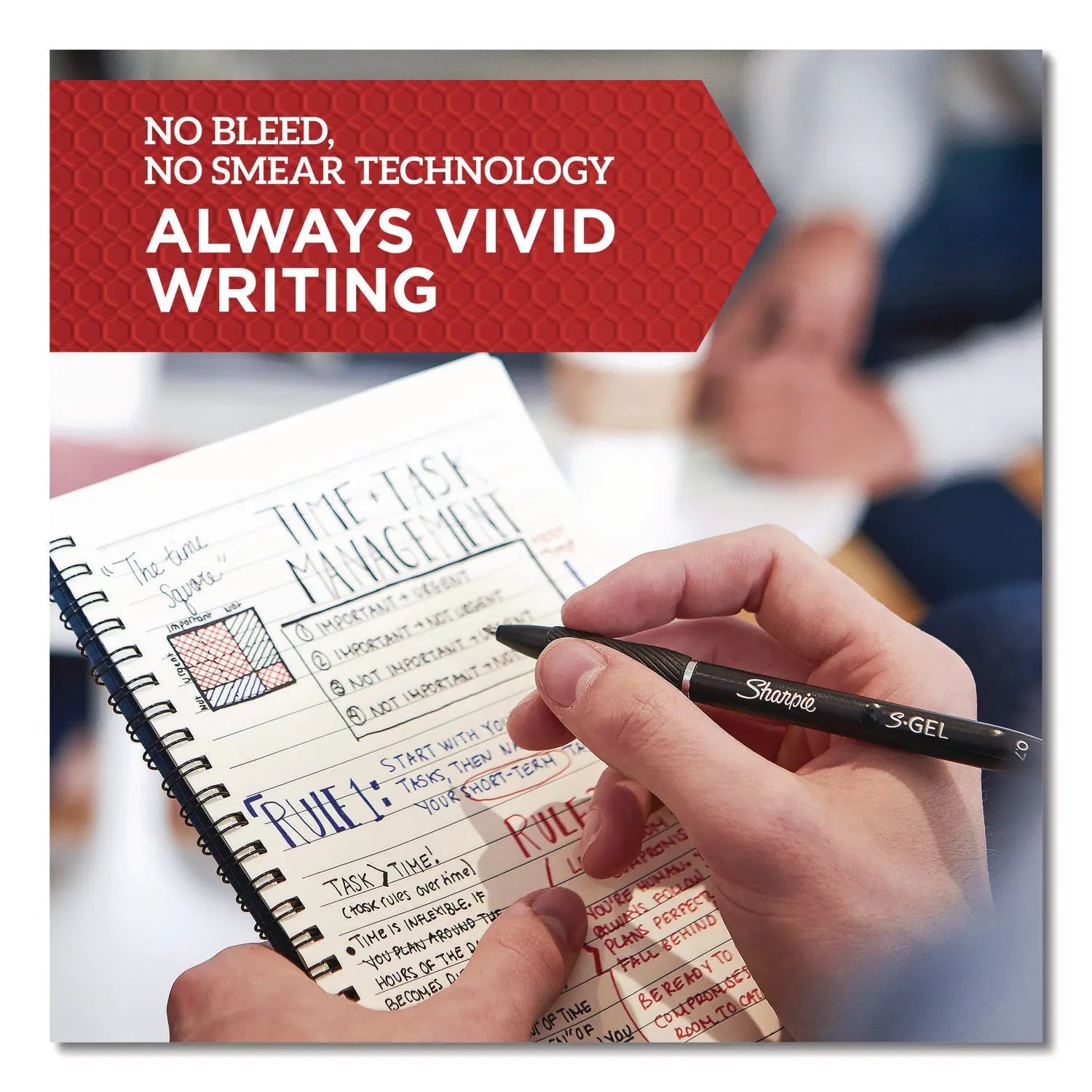 S-Gel Gel Pen, Retractable, Medium 0.7 mm, Black; Blue Ink, Black; Gray; White Barrels, 12/Pack Sharpie® S-Gel™ Flipcost