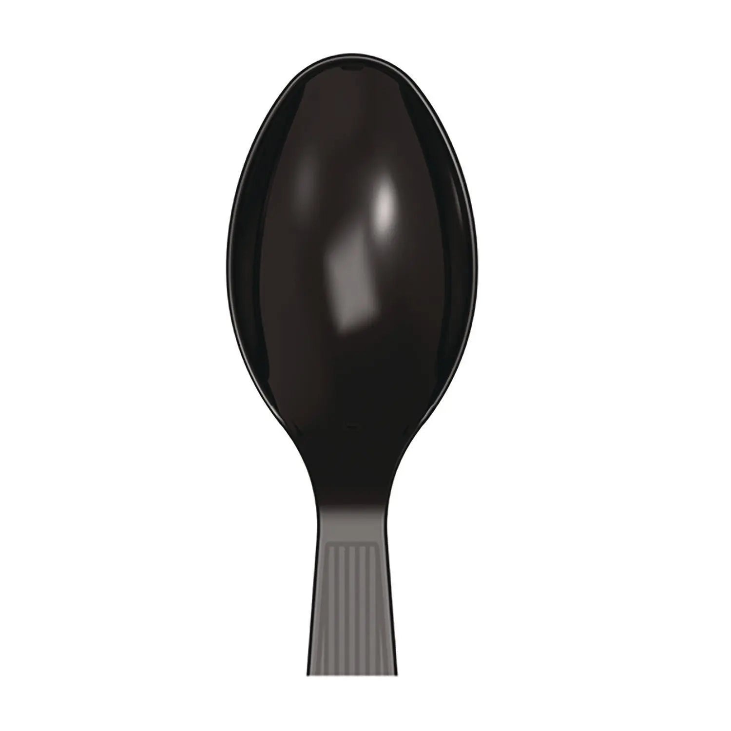 Mediumweight Polystyrene Wrapped Cutlery, Teaspoon, Black, 1,000/Carton Dixie® Flipcost