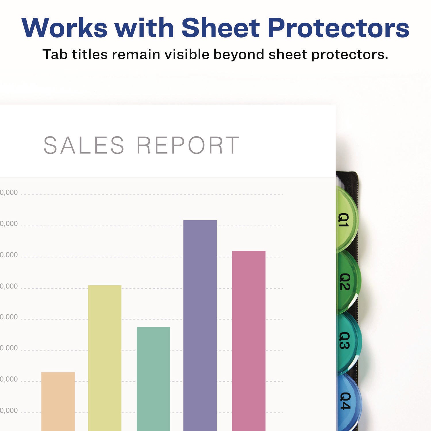 Avery® Insertable Style Edge Tab Plastic 1-Pocket Dividers, 8-Tab, 11.25 X 9.25, Translucent, 1 Set