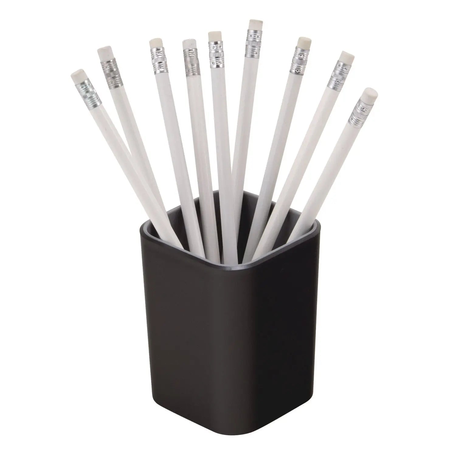 Fusion Pencil Cup, Plastic, 2.99 x 2.99 x 3.96, Black/Gray Advantus Flipcost