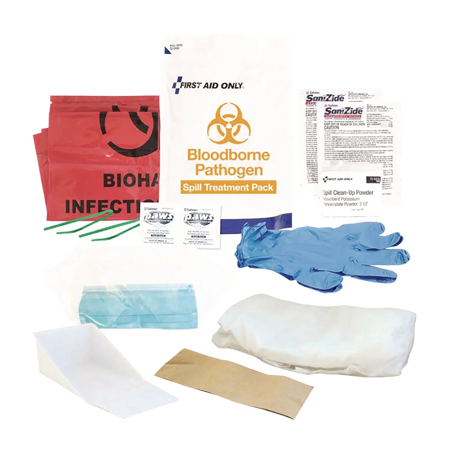 15-Piece Blood-Borne Pathogen Treatment Pack, 15 Pieces, Resealable Plastic Bag First Aid Only™ Flipcost
