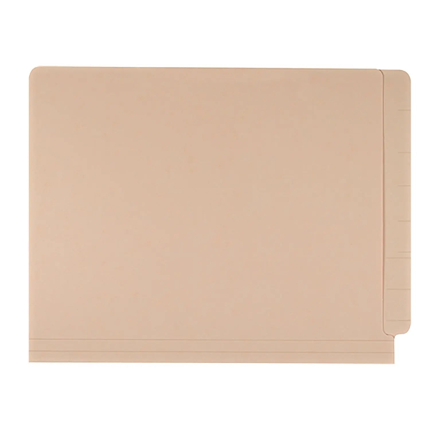 Economy End Tab File Folder, Straight Tabs, Letter Size, 0.75" Expansion, Manila, 100/Box