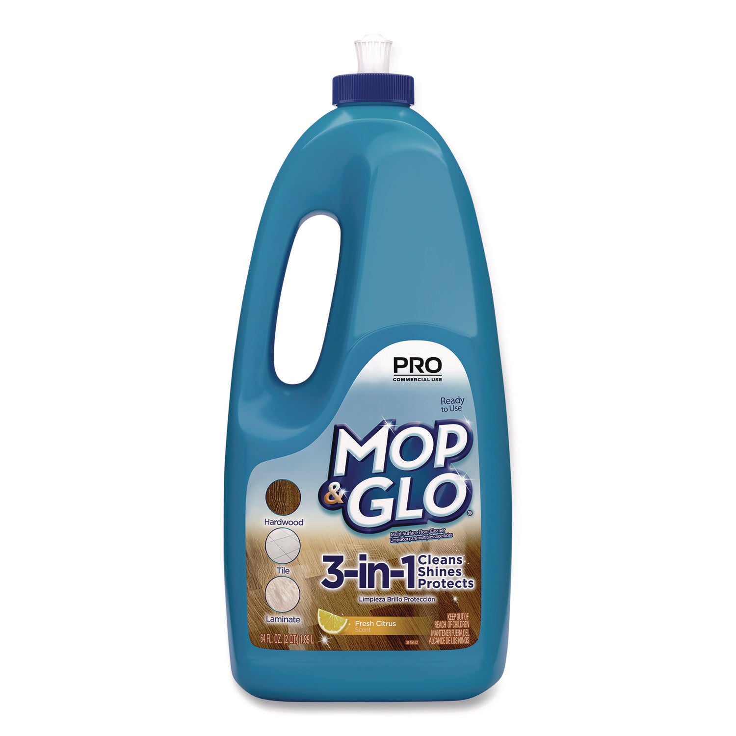 Professional MOP & GLO® Ready to Use Multi-Surface Floor Cleaner, Fresh Citrus Scent, 64 oz Bottle, 6/Carton