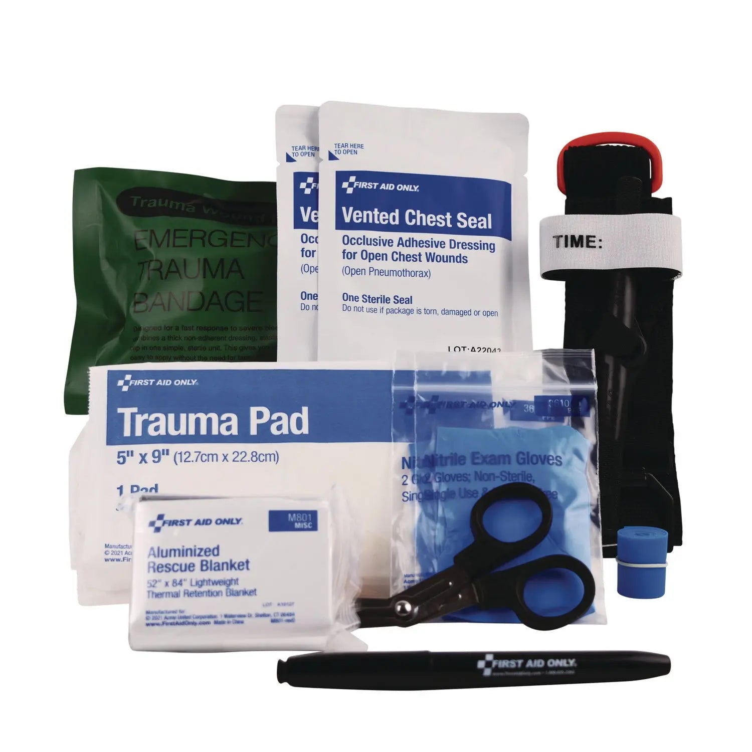 First Aid Only™ Right Response Bleeding Control Kit for Limb and Chest Wounds, 16 Pieces, Fabric Pouch First Aid Only™ Flipcost