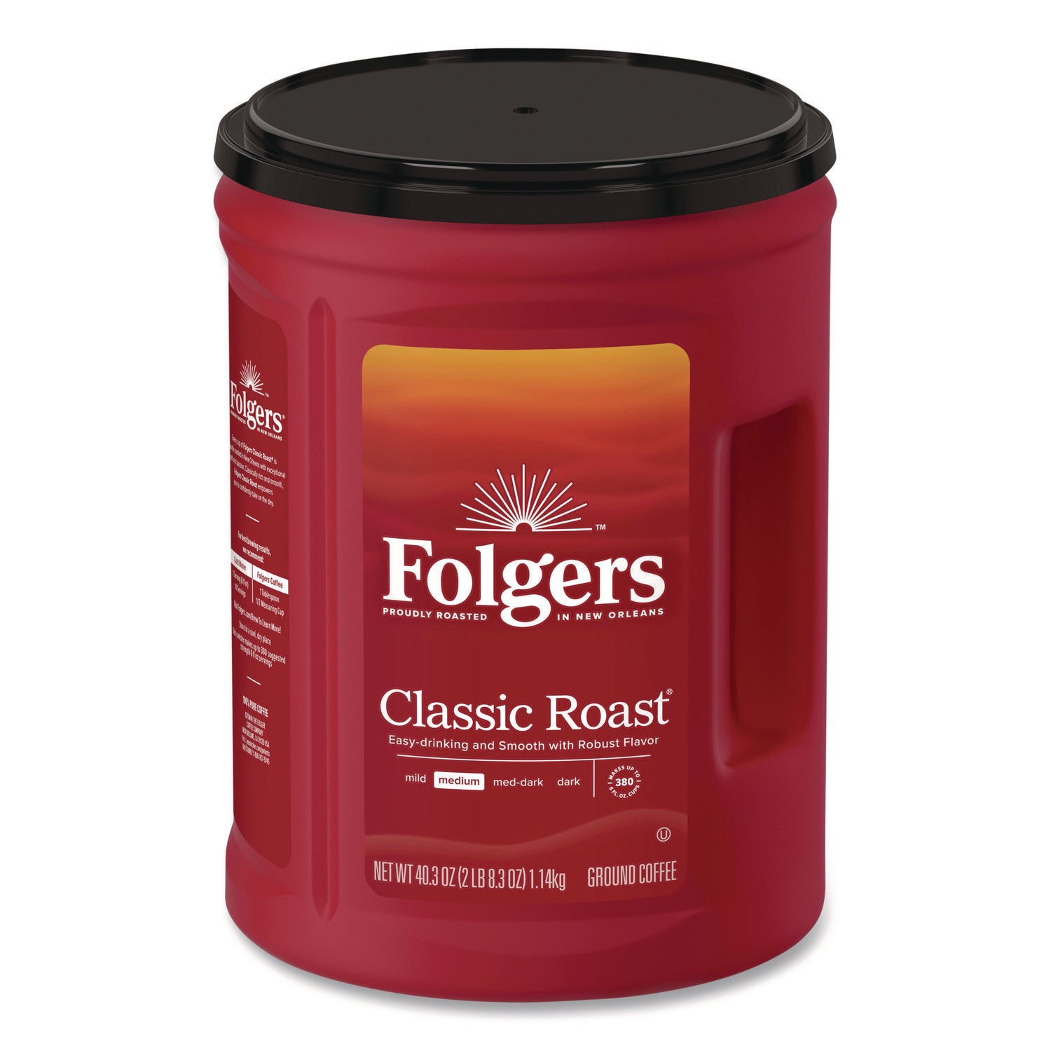 Folgers® Classic Roast Ground Coffee, Classic Roast, 40.3 oz Canister