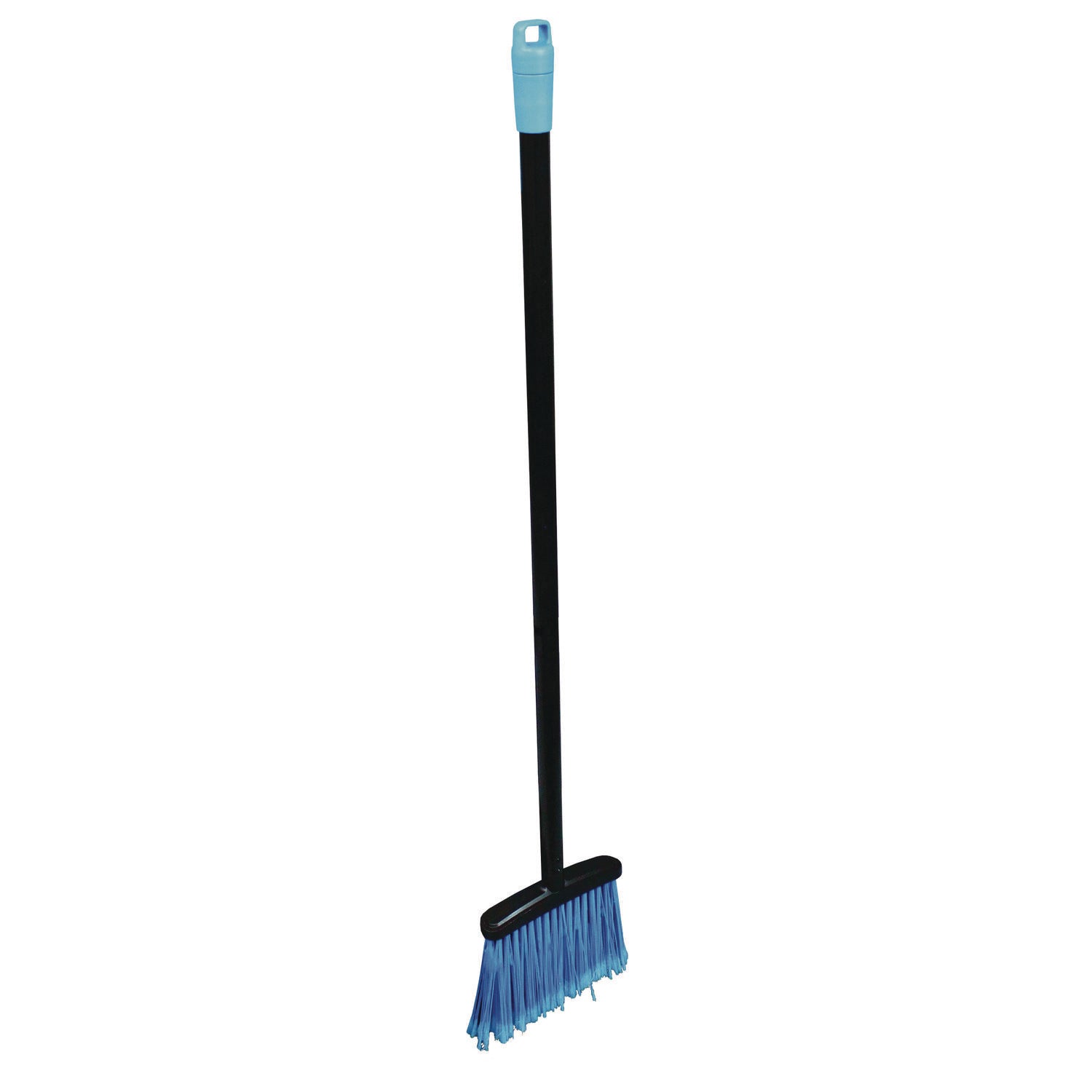 Impact® Lobby Dust Pan Broom, 36.86", Black/Blue, 12/Carton