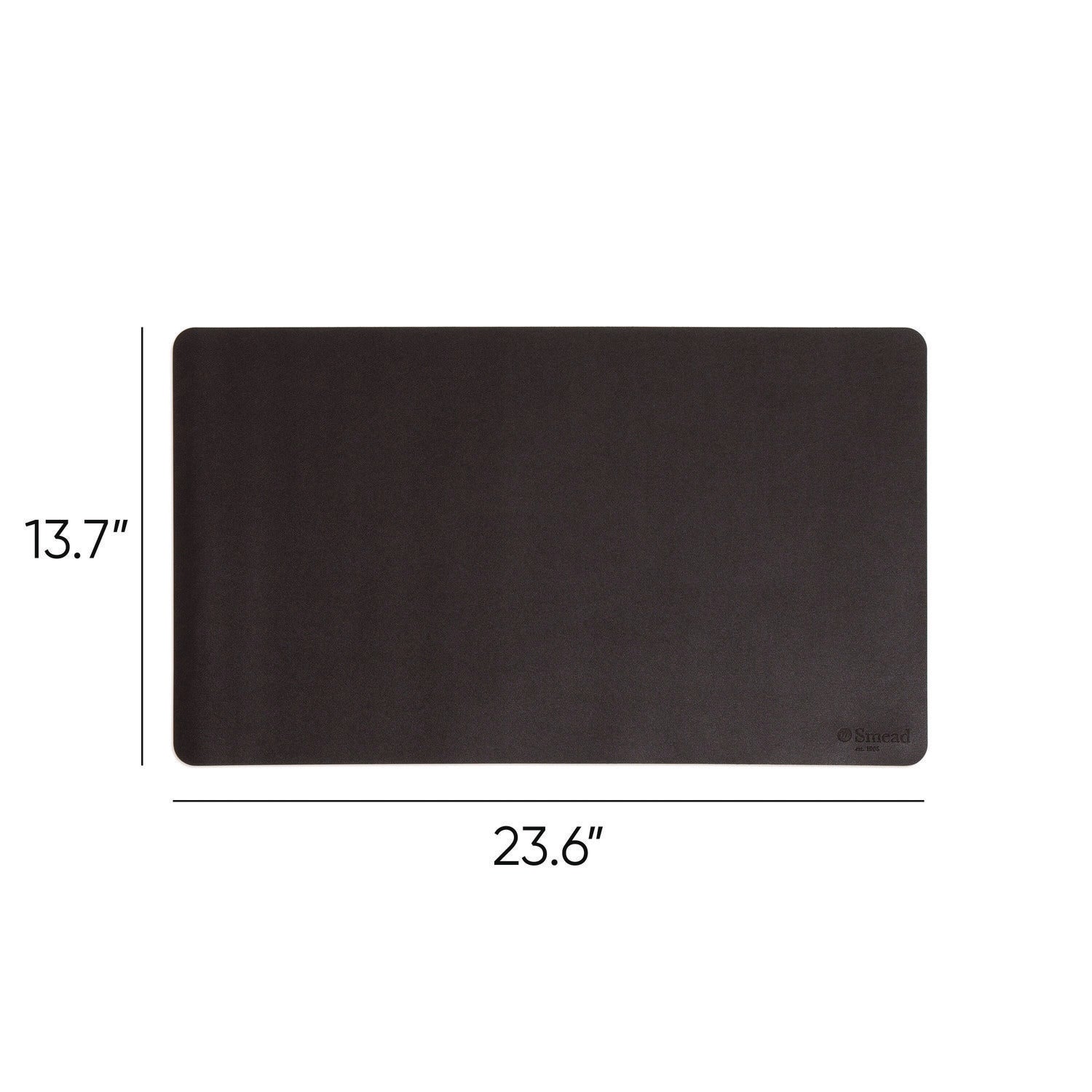 Smead Vegan Leather Desk Pads, 23.6 x 13.7, Charcoal
