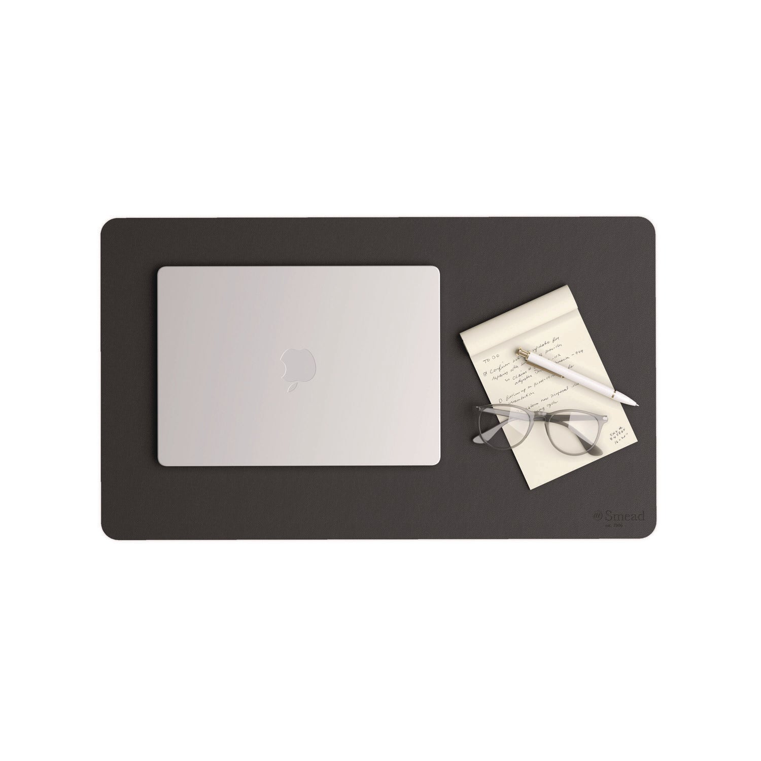 Smead Vegan Leather Desk Pads, 23.6 x 13.7, Charcoal