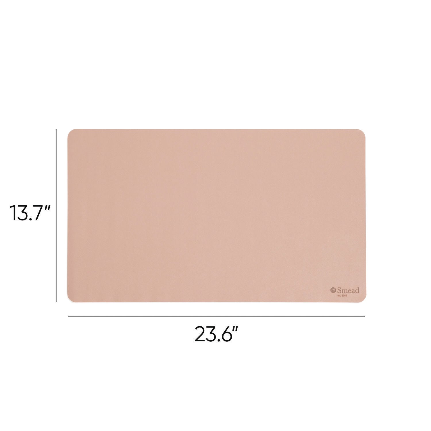Smead Vegan Leather Desk Pads, 23.6 x 13.7, Light Pink