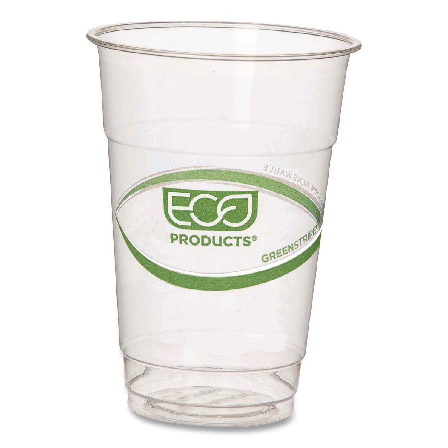 Eco-Products® GreenStripe PLA Cold Cups, 10 oz, Plastic, Clear, 1,000/Carton