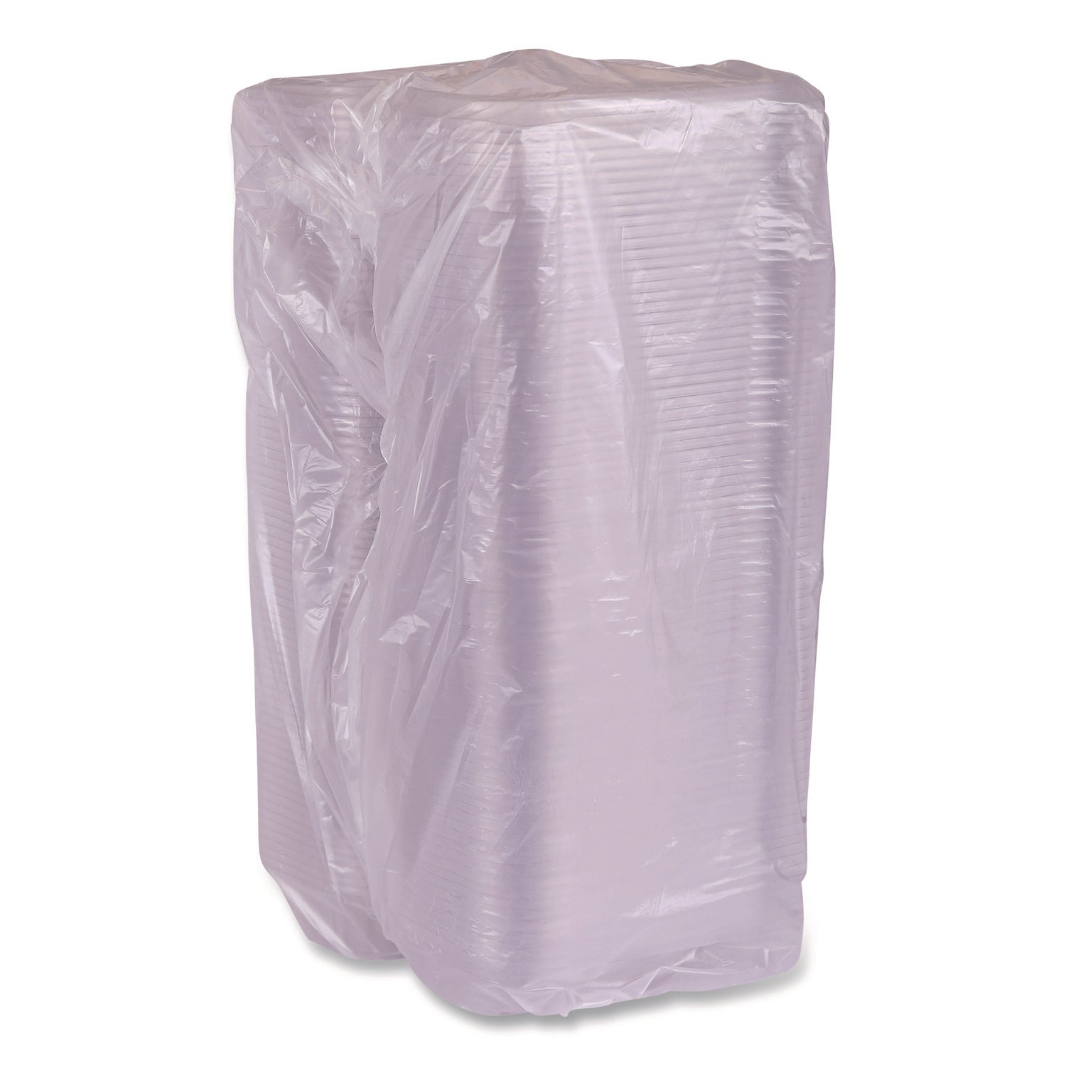 Eco-Products® Renewable and Compostable Clear Clamshell Hinged Food Containers, 9 x 6 x 3, Plastic, 80/Pack, 3 Packs/Carton