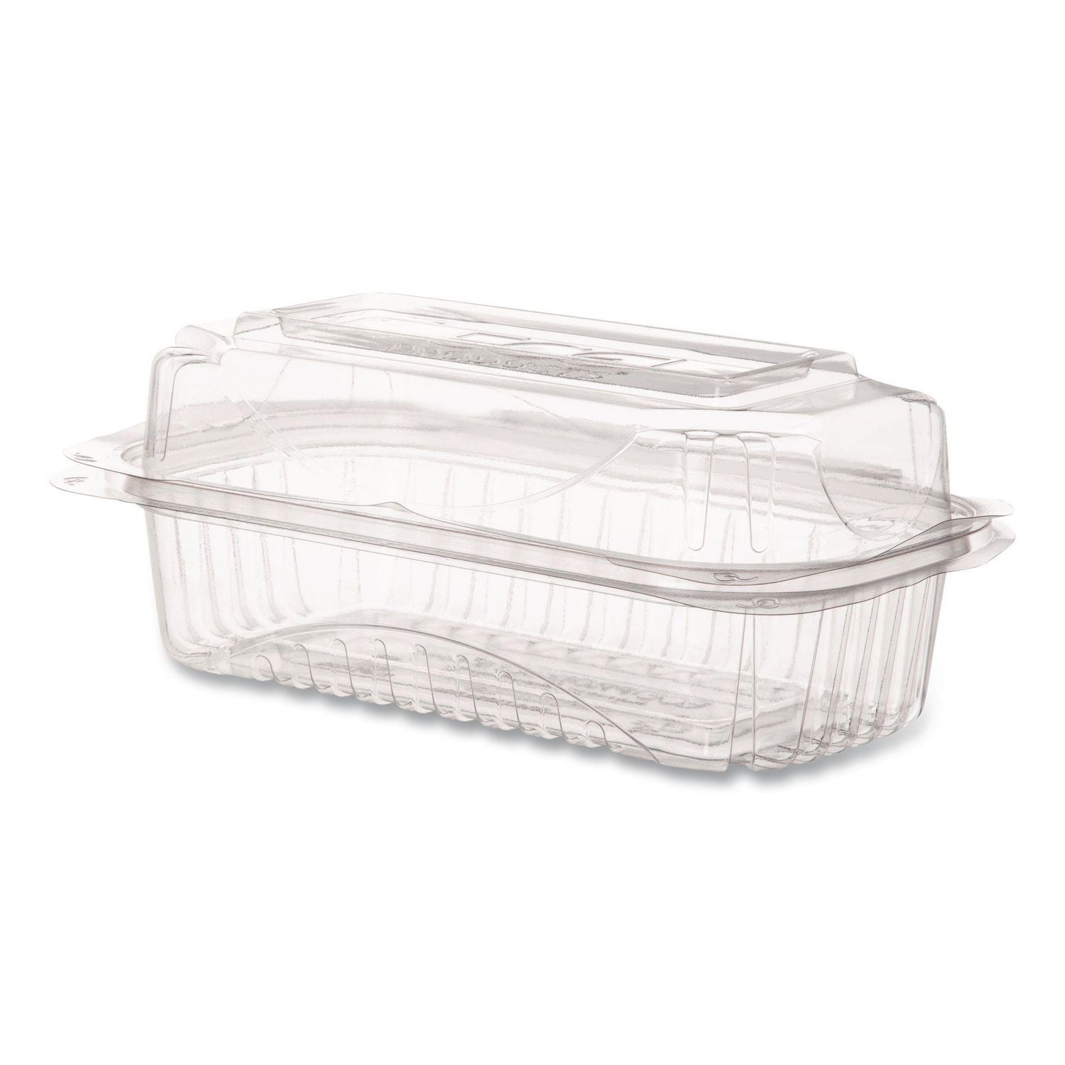 Eco-Products® Renewable and Compostable Clear Clamshell Hinged Food Containers, 9 x 6 x 3, Plastic, 80/Pack, 3 Packs/Carton