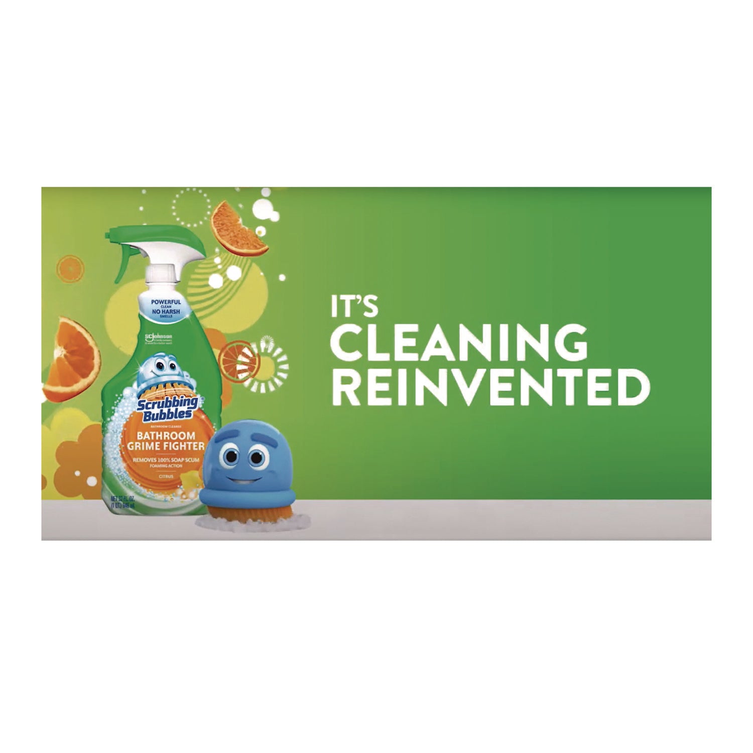 Scrubbing Bubbles® Multi Surface Bathroom Cleaner, Citrus Scent, 32 Oz Spray Bottle, 8/carton