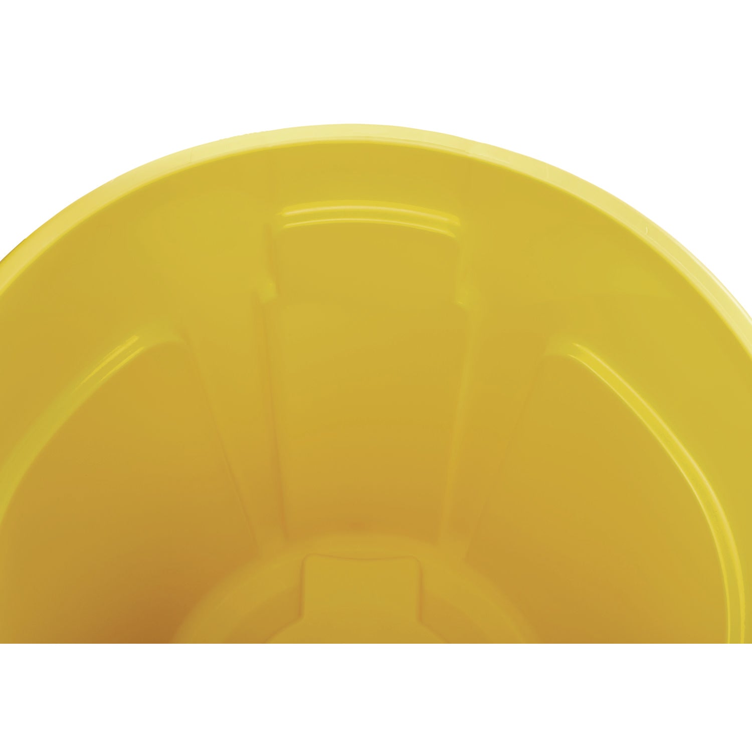 Rubbermaid® Commercial Vented Round Brute Container, 32 gal, Plastic, Yellow