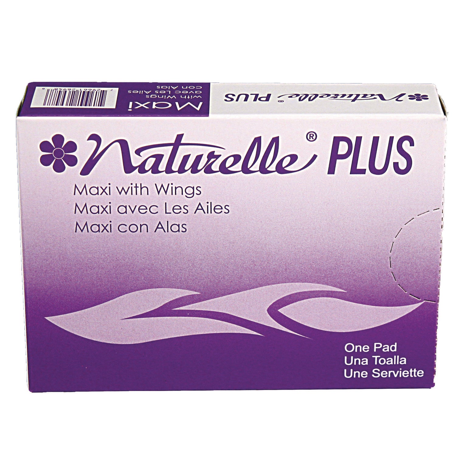 Naturelle Maxi Pads Plus, #4 with Wings, 250 Individually Wrapped/Carton