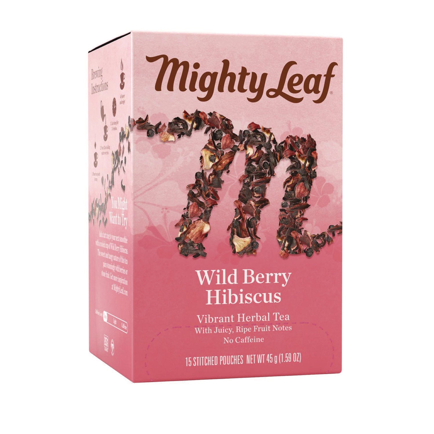 Mighty Leaf® Tea Whole Leaf Tea Pouches, Wild Berry Hibiscus, 15/box
