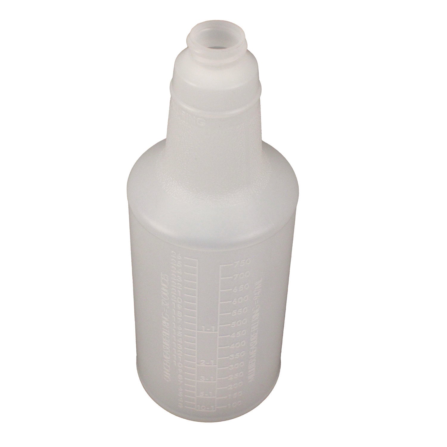 Plastic Bottles with Graduations, 32 oz, Clear, 12/Carton