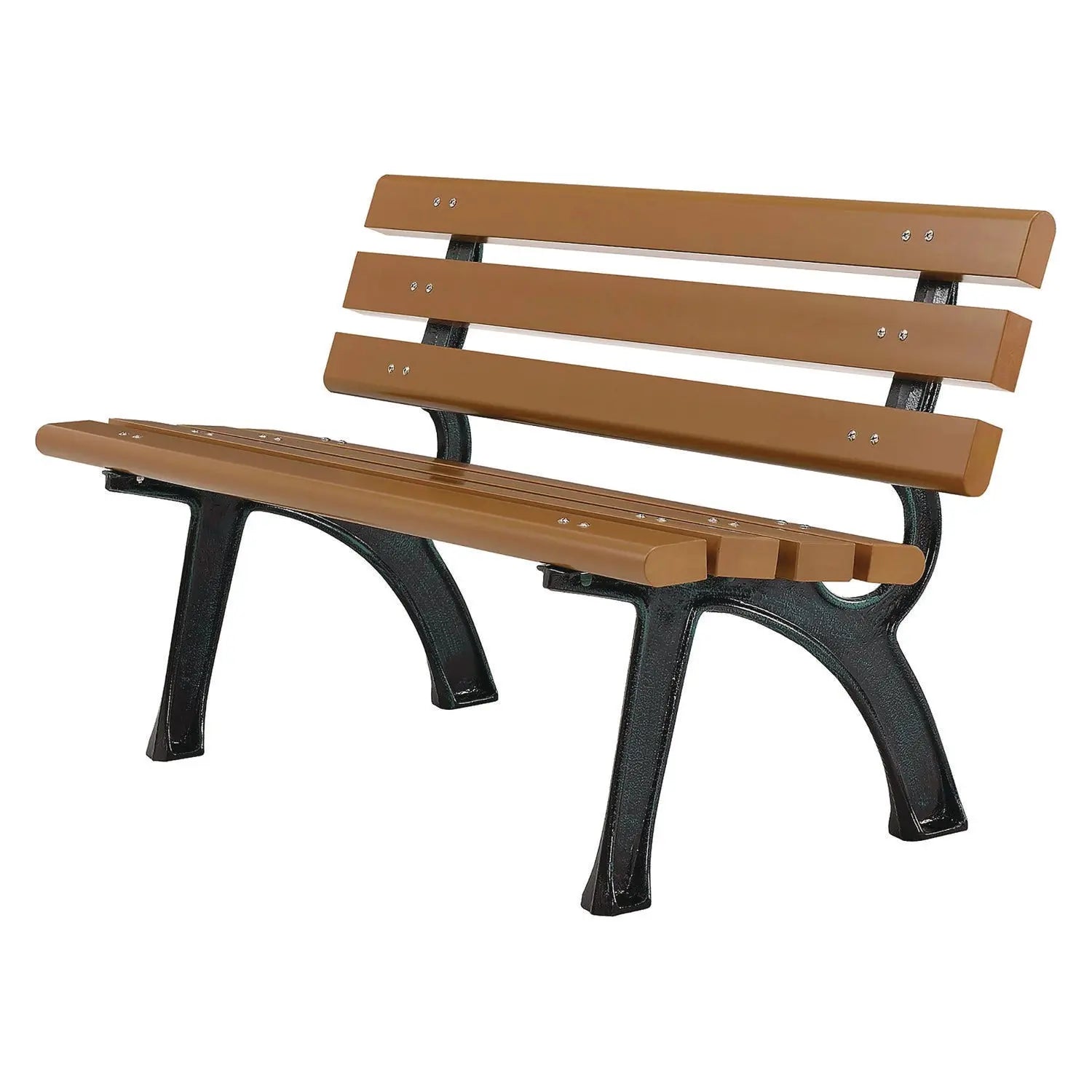 Recycled Plastic Benches with Back, 48 x 23 x 28, Tan Global Industrial® Flipcost