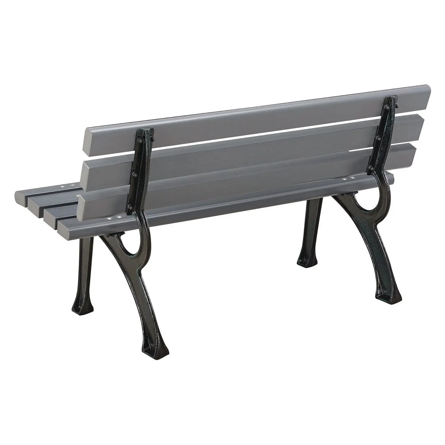 Recycled Plastic Benches with Back, 48 x 23 x 28, Gray Global Industrial® Flipcost