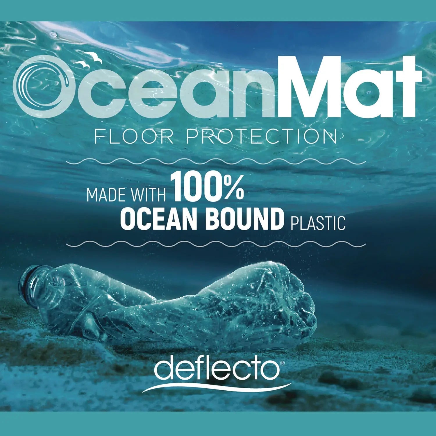 Oceanmat Carpet Chair Mat, 45 x 53, Lipped, Clear deflecto® Flipcost