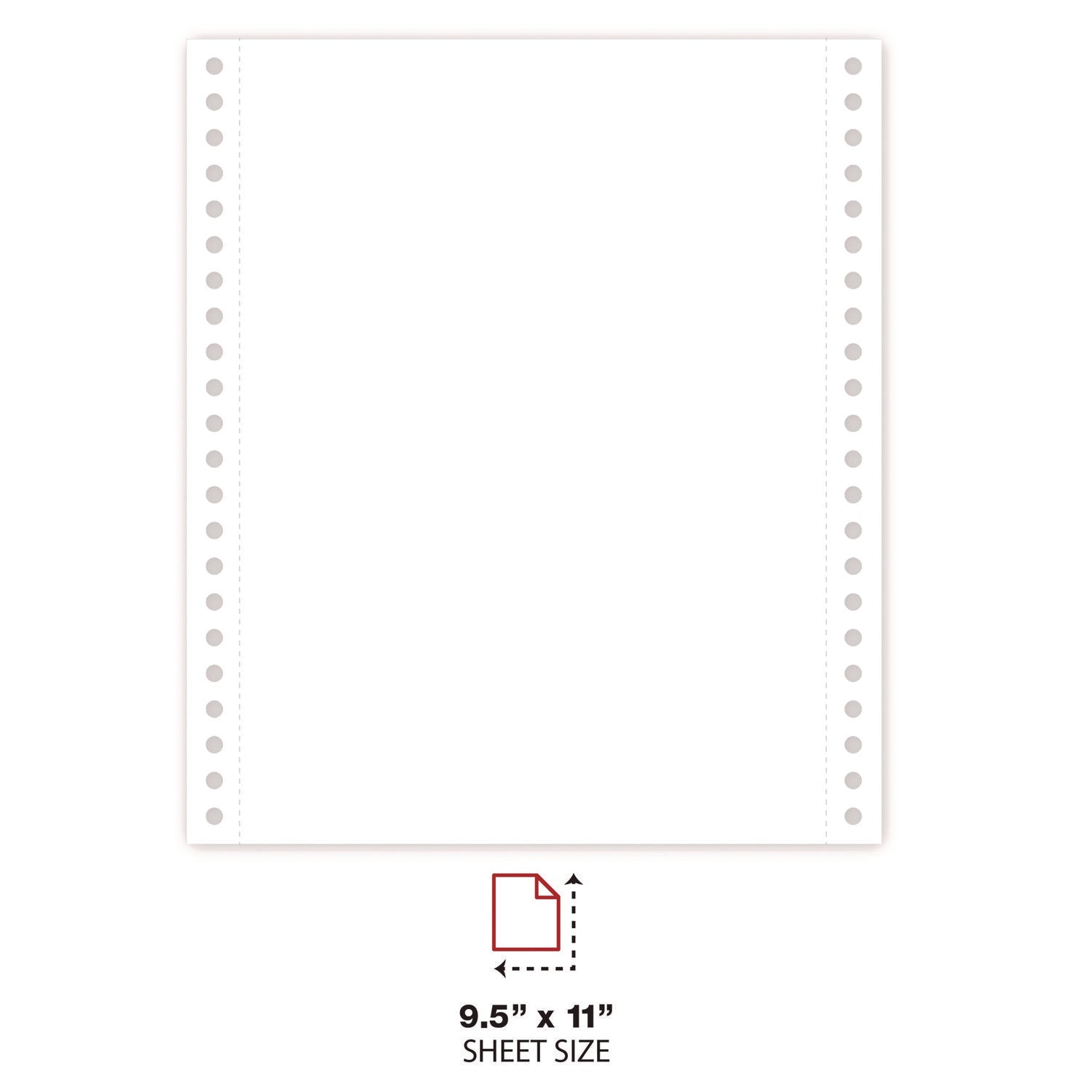 Universal® Printout Paper, 2-Part, 15 lb Bond Weight, 9.5 x 11, White, 1,650/Carton