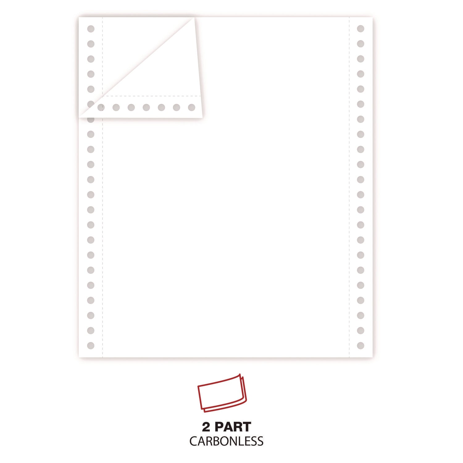 Universal® Printout Paper, 2-Part, 15 lb Bond Weight, 9.5 x 11, White, 1,650/Carton