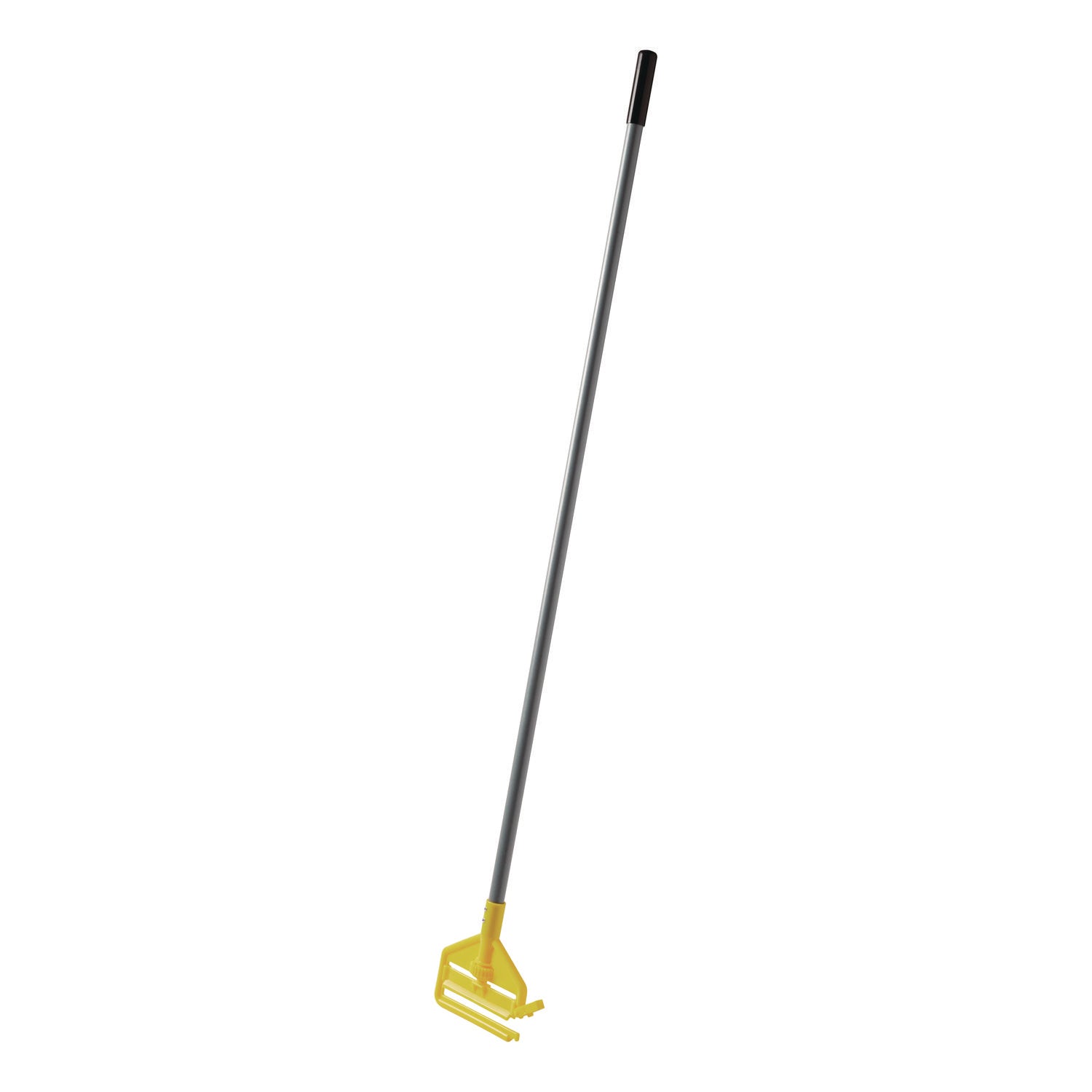 Rubbermaid® Commercial Invader Fiberglass Side-Gate Wet-Mop Handle, 1" dia x 60", Gray/Yellow