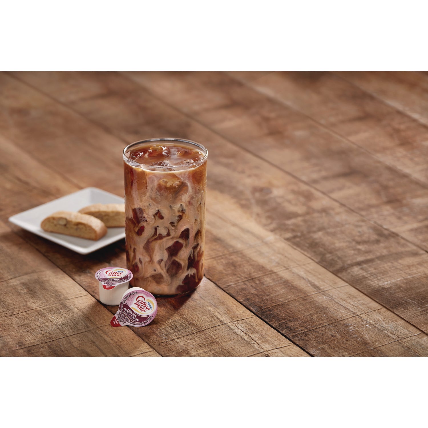 Coffee mate® Liquid Coffee Creamer, Italian Sweet Cream, 0.38 oz Mini Cups, 50/Box, 4 Boxes/Carton