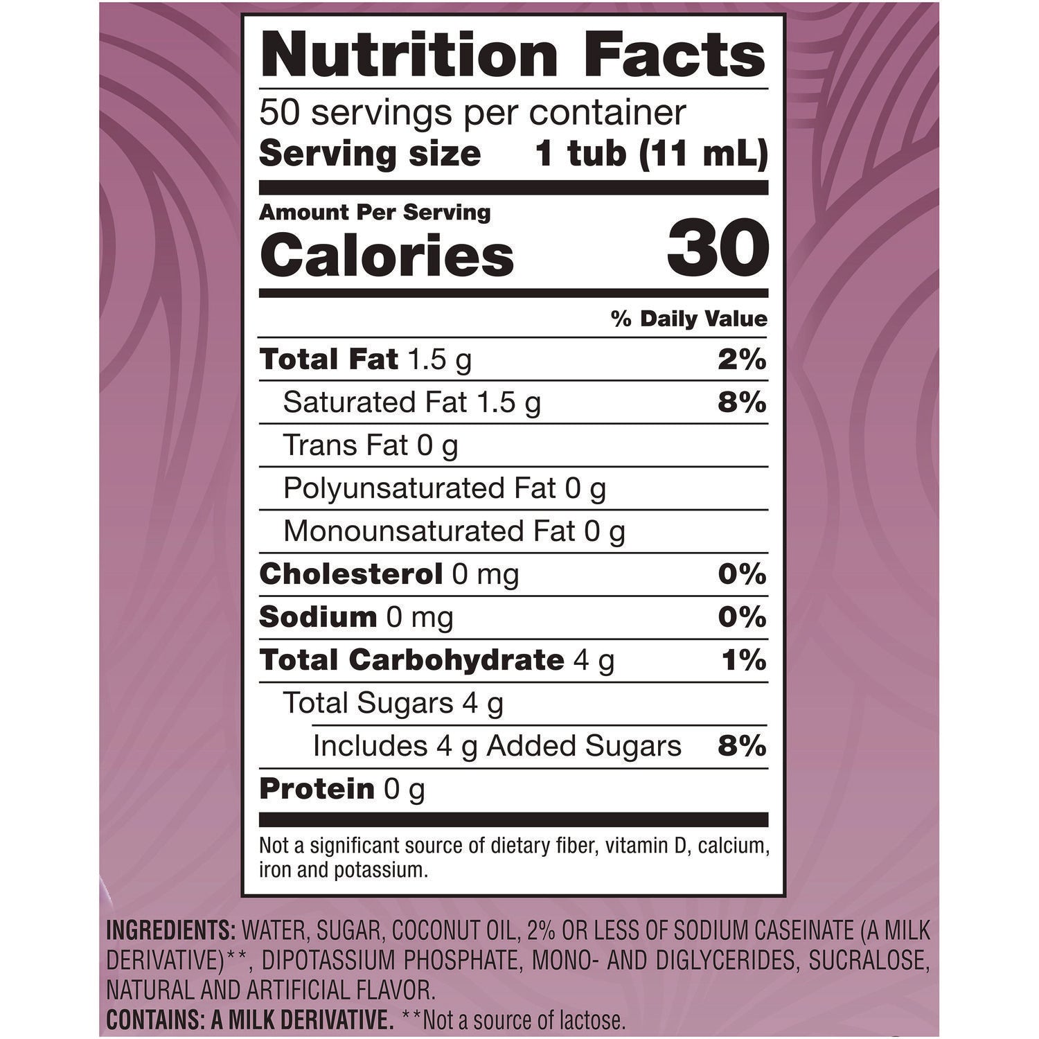 Coffee mate® Liquid Coffee Creamer, Italian Sweet Cream, 0.38 oz Mini Cups, 50/Box, 4 Boxes/Carton