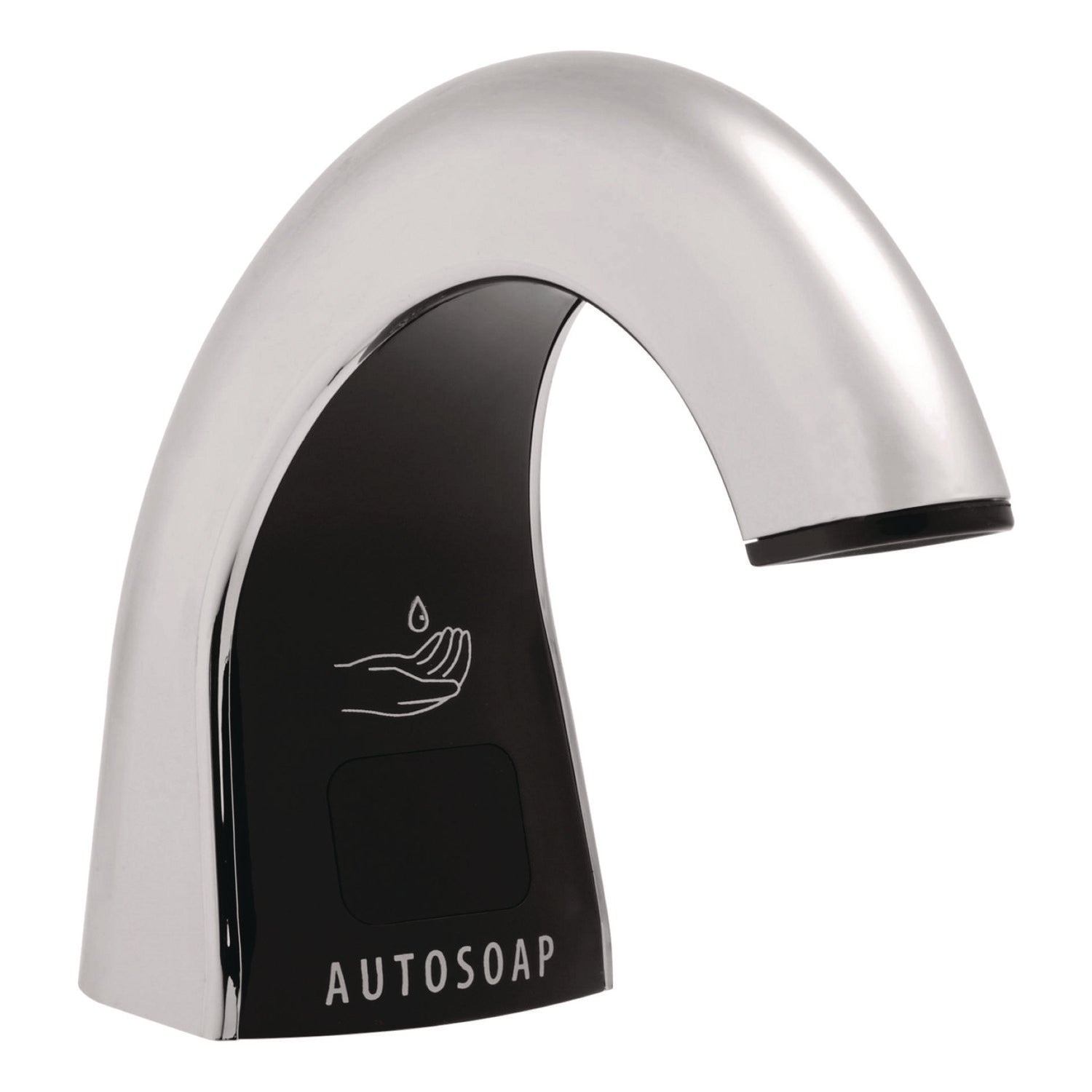 Rubbermaid® Commercial Tc Oneshot Dispenser, 1,600 Ml, 6.8 X 9.8 X 13.8, Polished Chrome/black