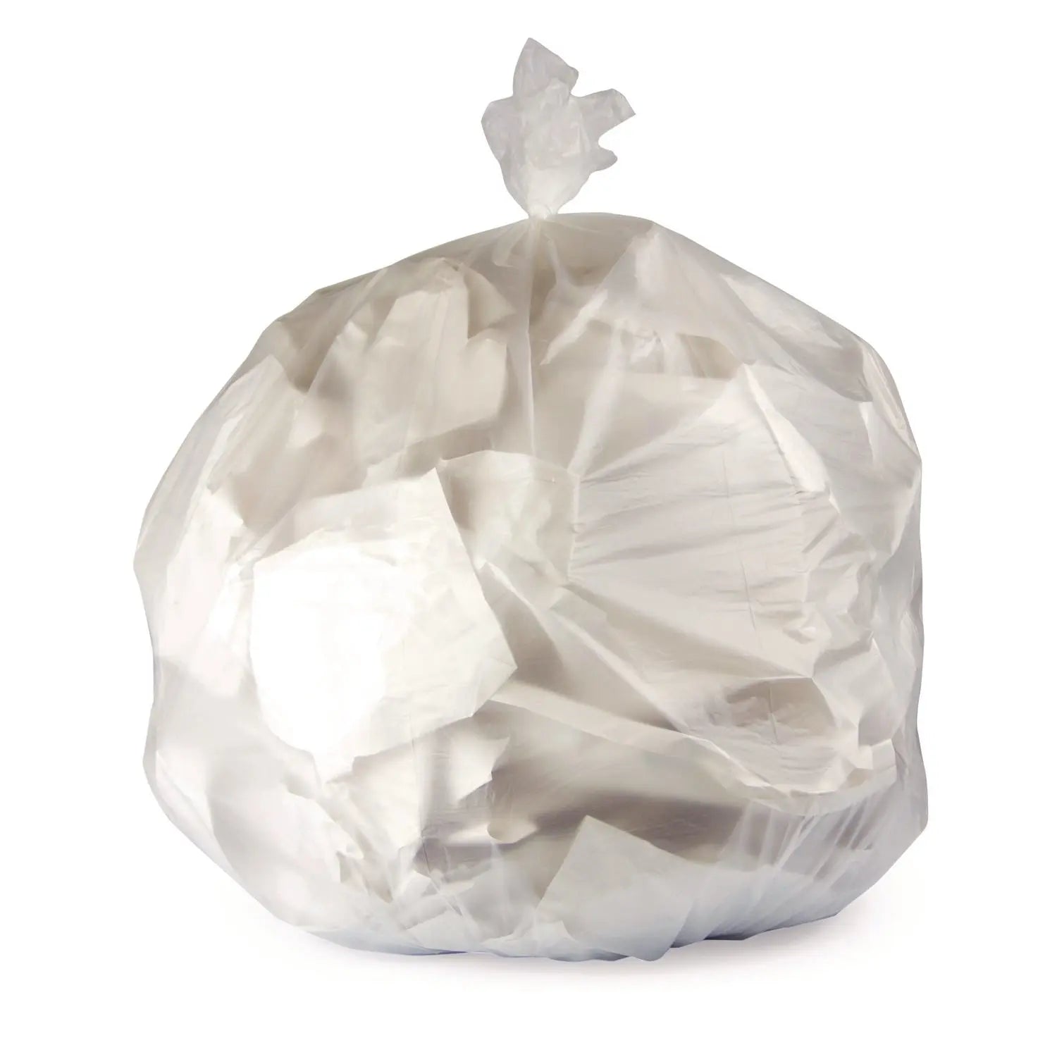 High-Density Waste Can Liners, 45 gal, 11 mic, 40" x 48", Natural, 250/Carton