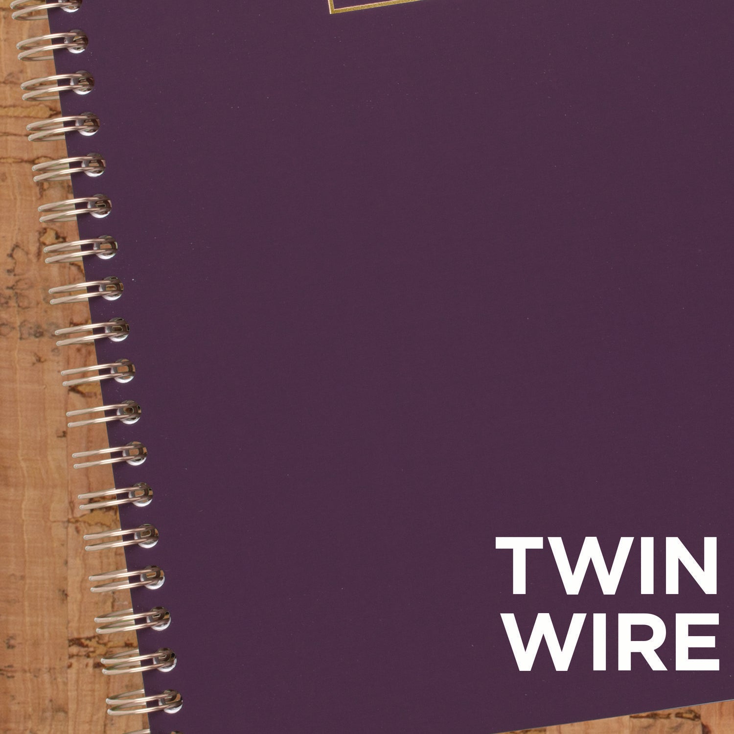Cambridge® Jewel Tone Notebook, Gold Twin-Wire, 1-Subject, Wide/Legal Rule, Purple Cover, (80) 9.5 x 7.25 Sheets