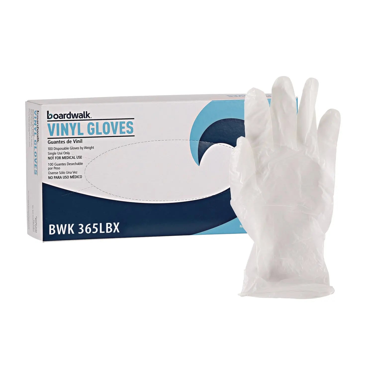 General Purpose Vinyl Gloves, Powder/Latex-Free, 2.6 mil, Large, Clear, 100/Box, 10 Boxes/Carton Boardwalk® Flipcost