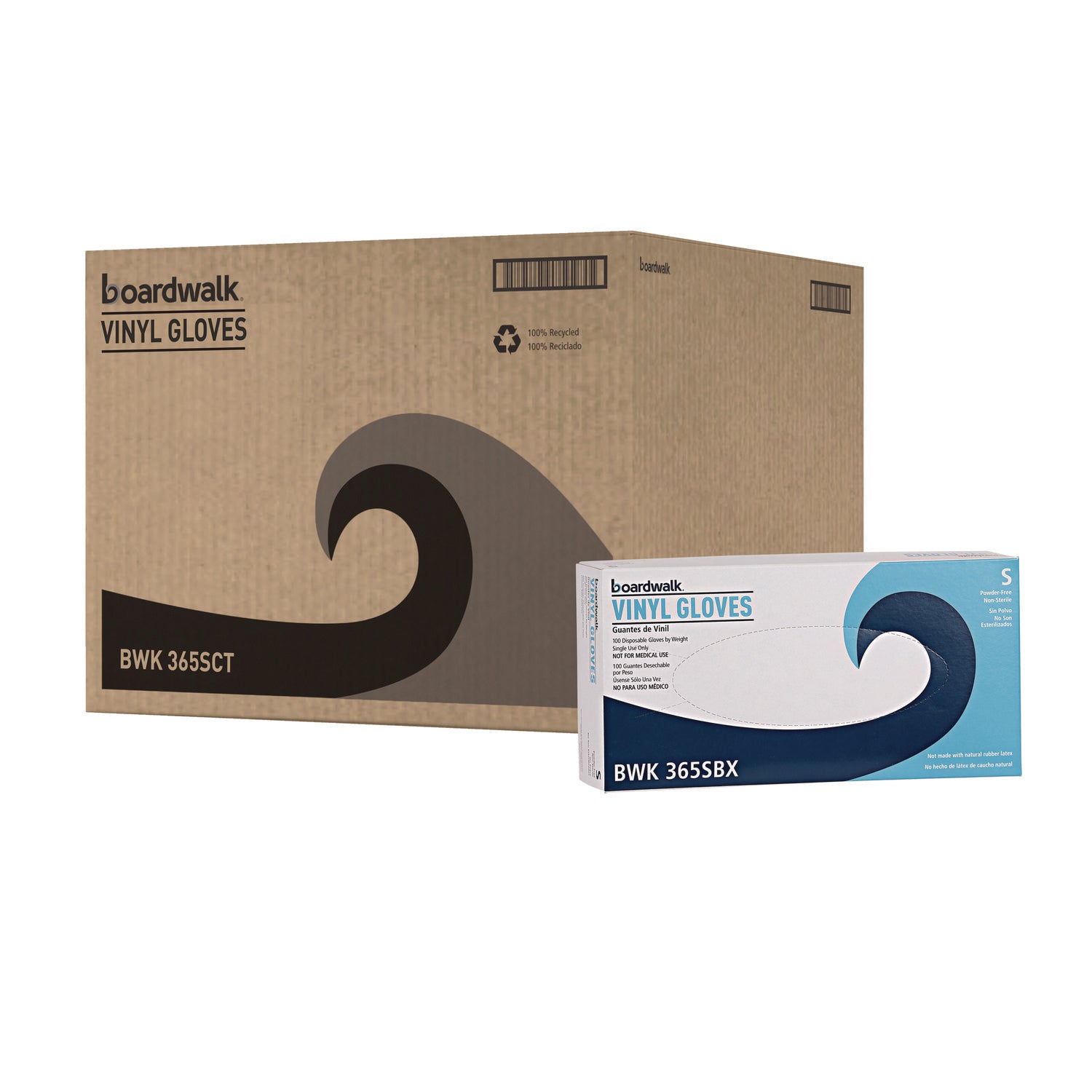 General Purpose Vinyl Gloves, Powder/Latex-Free, 2.6 mil, Small, Clear, 100/Box, 10 Boxes/Carton