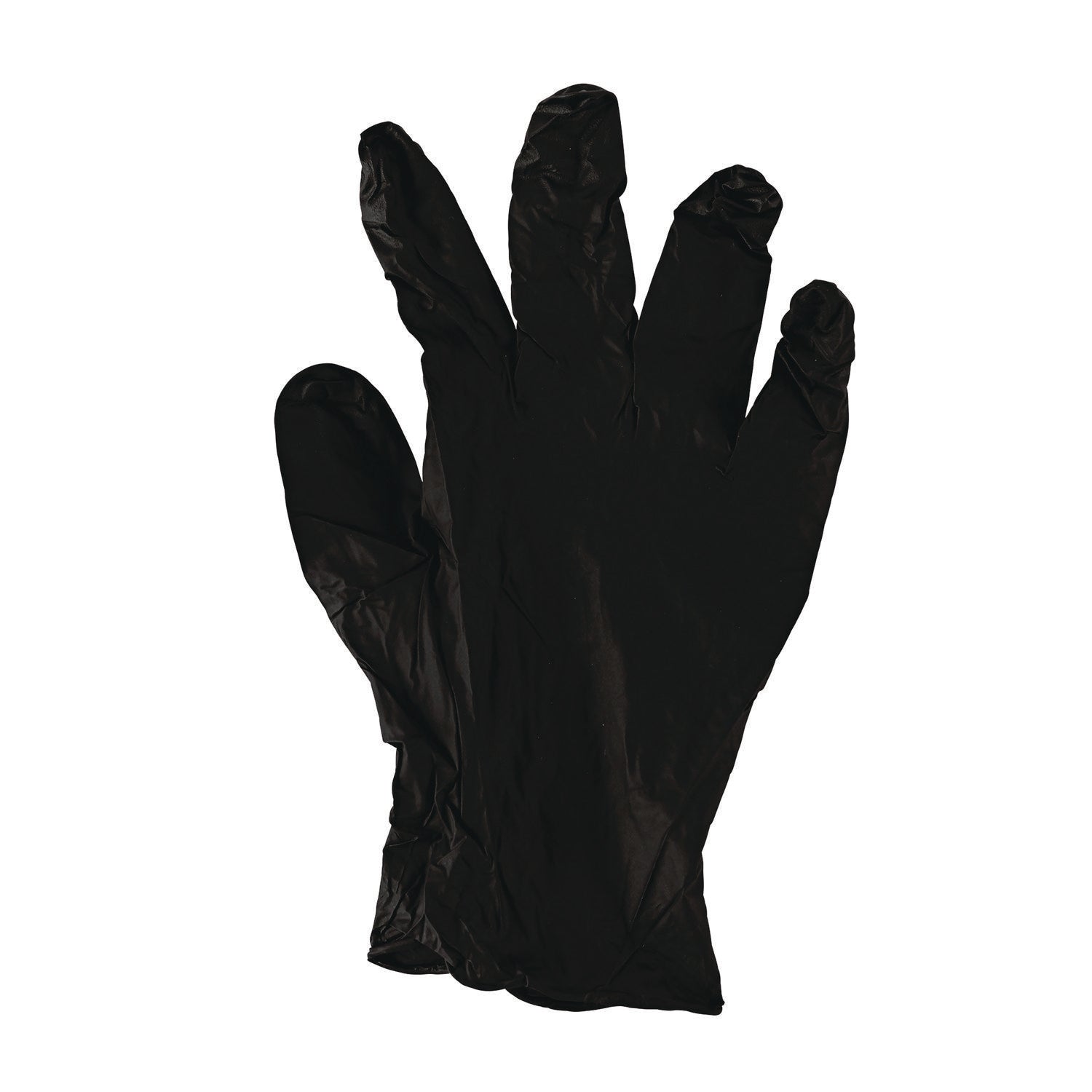 Boardwalk® Disposable General-Purpose Powder-Free Nitrile Gloves, Large, Black, 4.4 mil, 100/Box