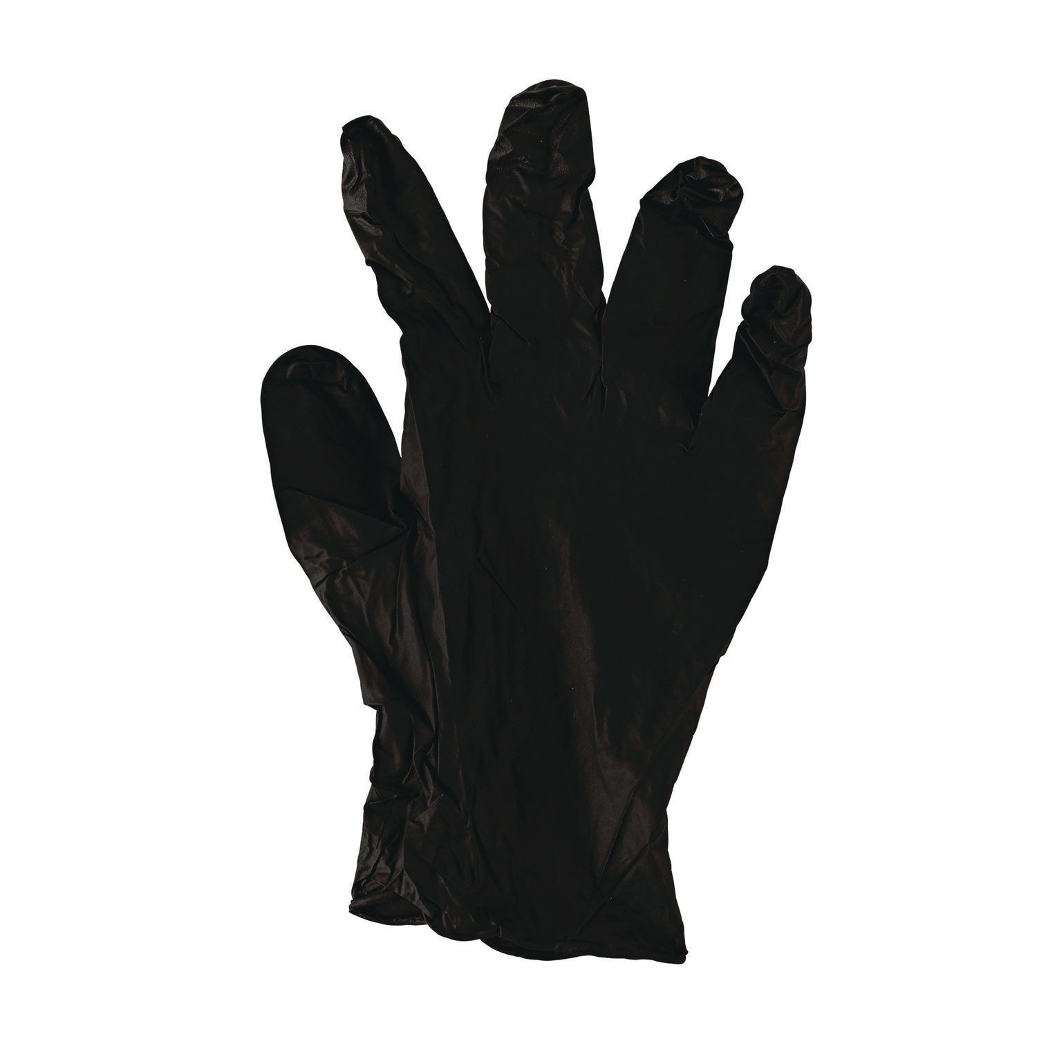 Boardwalk® Disposable General-Purpose Powder-Free Nitrile Gloves, Large, Black, 4.4 mil, 100/Box, 10 Boxes/Carton