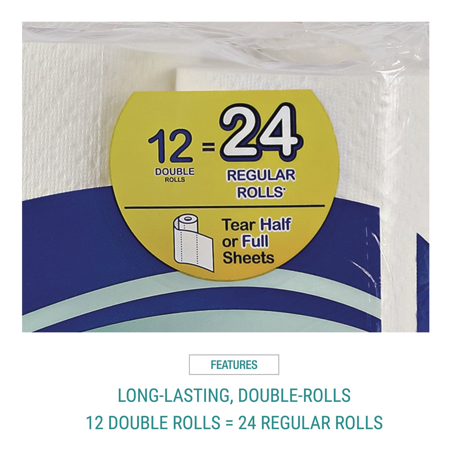 Windsoft® Premium Kitchen Roll Towels, 2-Ply, 11 x 6, White, 110/Roll, 12 Rolls/Carton